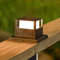 HpLive 1 Stück Solar Pfostenkappe 4x4 5x5 6x6, IP65 Wasserdicht Solar Pfostenleuchte Solar Zaunpfosten für Gartenzäune aus Holzpfosten Garten Straße(Schwarz)
