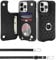 Jusy for iPhone 15 Pro Max Wallet Case Crossbody, Protective Handbag Flip Cover with Crossbody Strap Lanyard and 360° Rotating Ring，RFID Blocking Leather Purse iPhone Case with Card Holder， Black