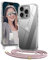 OLEPHY Coque avec Cordon pour iPhone 16 Pro Max 6,9'', Coque avec Collier Ajustable, Protection Complète [Antichoc] [Amovible] Coque avec Tour de Cou, Or Rose