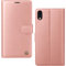 AIMOYU for iPhone XR Case, Flip Wallet Leather Phone Case with [4 Card Slots] [Kickstand] [RFID Blocking] Magnetic Protective Shockproof Cover for iPhone XR Phone Case - Pink