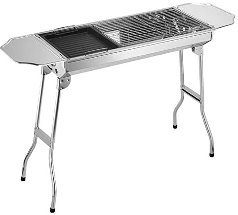 KWMAEEUID Grills Tragbarer Outdoor-Grill, Terrasse, Camping, Picknick, Grill, Herd, geeignet für Menschen, Holzkohlegrill, Grilltisch