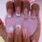 LunarCharm Lot de 24 Faux Ongles Longs en Acrylique Rose en Forme de Cercueil, Ballerine à Coller