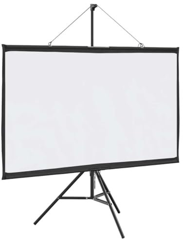 vidaXL Beamer Leinwand mit Stativ 72 Zoll 16:9, Projektionswand, Leinwand, Heimkino-Leinwand, Beamer Leinwand, Rolloleinwand