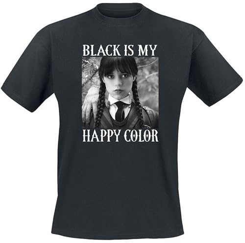 Wednesday Black is My Happy Colour Unisex T-Shirt schwarz