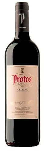 Protos Crianza: Vino tinto con color rojo cereza oscuro, aromas expresivos de fruta, especias y madera. Potente, afrutado y con final largo y ahumado (1 Botella)