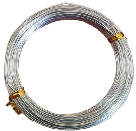 Aluminiumdraht 1.5mm*20m basteldraht bindedraht Modellierdraht bonsai draht Schmuckdraht Aludraht Alu metalldraht modellierdraht Für Schmuckherstellung Blumenbasteln Drahtweben DIY
