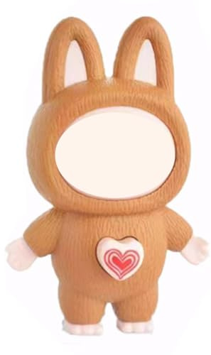OYZOQ Labobo schlüsselanhänger, labu anhänger Changing Expression Keychain, 3 Memes,braun