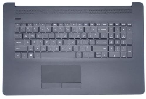 Nuova tastiera QWERTY antiaderente compatibile con HP 17-BY0334NG, 17-BY0337NG, 17-BY0340NG, 17-BY0344NG, 17-BY0351NG, 17-BY0353NG, 17-BY0355NG Palmrest Texture nera per laptop Cover US Layout Touch