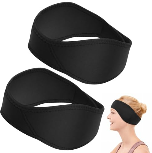 Easecos 2 Pcs Swimming Headband Ear Protection Swim Ear Band Earplugs Secure for Swimmer Women Teenager, Protective Headband for Surfing Diving Bath Shower Pool Beach, Holds Earplugs & Keep Water Out