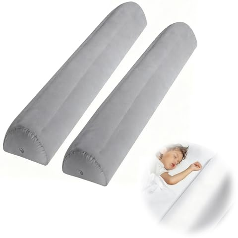 Chingcoo Fallskydd 127 cm, 2-pack uppblåsbart fallskydd med handpump, sängskydd för spädbarn och barn, fallskydd för säng, resa, barn och baby