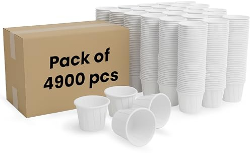 EXITOGLOBAL Paper Medicine Cups Disposable 1 oz 4900 Pcs Condiment Souffle Cups