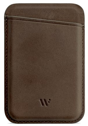 WIIUKA magnetisches Leder Wallet kompatibel mit MagSafe, Hülle für iPhone 17/16 / 15/14 / 13 Serie Kartenhalter, Vintage Braun