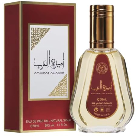 Ameerat Al Arab Eau de parfum pour femme 50 ml Parfum arabe floral oriental avec notes de jasmin rose oud et musc Idéal à porter (Ameerat Al Arab 50 ml)