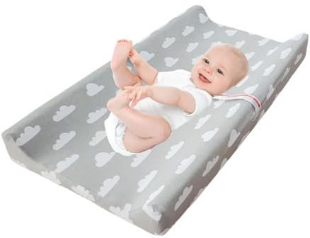 80 x 40 x 10 cm, per fasciatoio, materassino per culla per materassini piatti e curvi, copertura per fasciatoio, lenzuolo con angoli in cotone (solo copertura, imbottitura non inclusa)