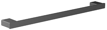 EMCO LOFT Handtuchhalter zur Wandmontage, eleganter und kompakter Badetuchhalter aus Aluminium, hochwertige Handtuchstange für Handtücher oder Kleidung Schwarz gebürstet 60 cm