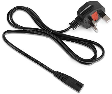Cavo di alimentazione Figura 8 [lunghezze multiple] per PS5, PS4, PS3, PS2, PS1, Xbox Series X|S, Xbox One S, Xbox One S, Xbox originale - Cavo di rete [C7 spina UK a IEC C7] (500, centimetri)
