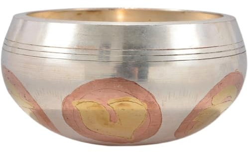 Weiße Buddha-Klangschale aus Kupfer, tibetische Klangschale for Yoga, Meditation, Heilung, Gebet, Entspannung Klangschalen(10cm)