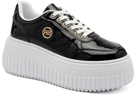 URBAN ROSA Sneakers Donna Eleganti Scarpe Platform Ginnastica Casual Chunky Zeppa Bianche Suola Spessa Moda Comode Antiscivolo
