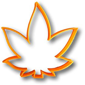 Ausstechform Marihuana-Blatt, 10,2 cm