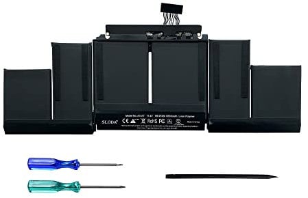 SLODA A1417 Laptop Akku für MacBook Pro 15 Retina A1398 (Mitte 2012 Anfang 2013) Ersatz Akku [Li-Polymer 11.4V 8680mAh]