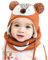 DORRISO Jungen Mädchen Mütze Schal Set Niedlich Klein Fuchs Mütze Winter Herbst Frühling Warm Gemütlich Unisex-Baby Beanie Strickmütze 1-7 Jahr Orange L