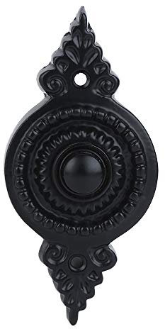 A29 Wired Iron Türklingel Chime Push Button Vintage in schwarzer Pulverbeschichtung Vintage dekorative Türklingel mit einfacher Installation