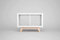 Kallax Regal Untergestell für 2er Kallax | Holzuntergestell Massive Buche | Möbelfüße für Kallax Sideboard | Passgenau 2 Fächer Breite | Retro Design