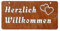 Metall Tafel mit Rost Finish Metall Schild für den Garten Dekoration Gartendekoration Edelrostdeko antik Nostalgie braun Summer Winter Herbst Frühlings deko (Willkommen Mini)