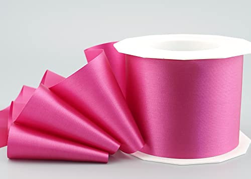 25 m x 72 mm Satinband SOPHIE PINK (606) Satin Tischband Schleifenband ohne Draht breites weiches Band Tischdekoration Tisch Deko Geschenkband mit einseitigem Glanz