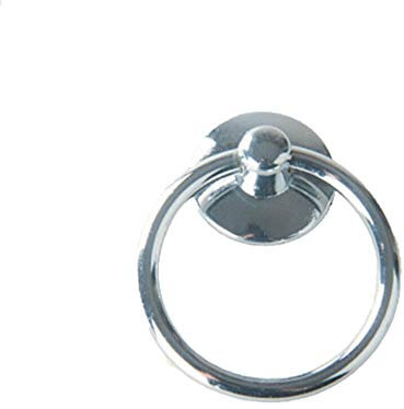 SagaSave 2PCS Chrome Drop Pull Ring Furniture Cabinet Handle Wooden Door Knocker Chair Pulls Handl