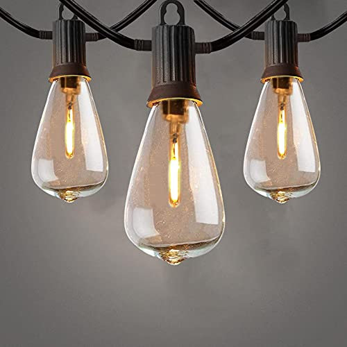 ZOTOYI Outdoor String Lights Mains Powered, 30M Garden String Lights with 50+2Pcs LED Filaments Vintage Bulbs, Waterproof IP65 2700K Warm White for Patio Outside Party Wedding Backyard Terrace