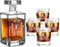 Bouteille Whisky Personnalisee avec verres à whisky Set à whisky personnalisé 700ml avec + 4pcs. Verres 270ml