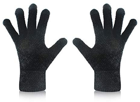 Frauen Winterhandschuhe Anti-RutschTouchscreen Warme Handschuhe Herren Damen Winter Handschuhe FahrradhandschuheElegant aus Wildleder, Ärmel in ökologischem Weichpelz für Smartphone, Handy