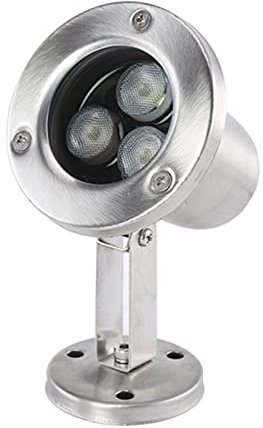 WZYJLyds 3W Teichbeleuchtung Unterwasserbrunnenlichter IP68 Wasserdicht Strahler Aus Edelstahl für Teich, Springbrunnen, Park, Poolbeleuchtung(Blau,12v)
