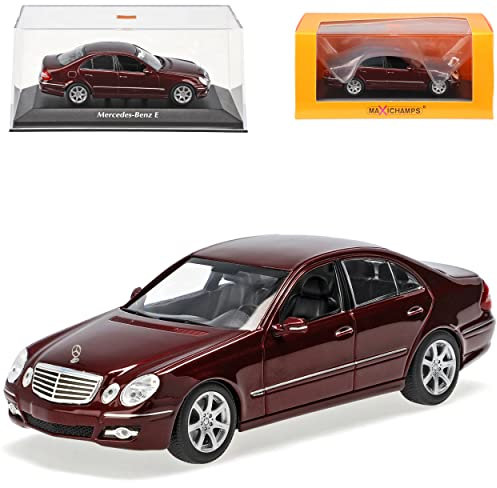 alles-meine.de GmbH Mercedes-B E-Klasse W211 Limousine Rot Metallic 2003-2009 1/43 Minichamps Maxichamps Modell Auto mit individiuellem Wunschkennzeichen
