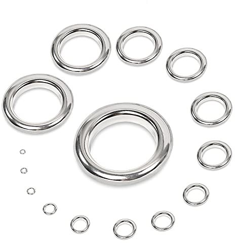 Œillets argentés en laiton avec rondelles,40mm inner 5 sets