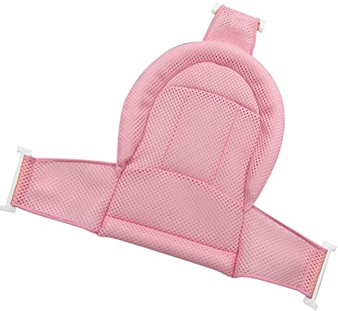 URFEDA Baby Dusche Netz, Baby Badewanneneinsatz Sitz, Neugeborene Dusche Mesh, Baby Badewanne Stütznetz Badewannensitz, Verstellbare rutschfeste Badesitzschlinge für 0-6 Monate Säuglingsbaden