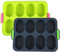 RZXBB Lot de 2 moules à pain en silicone, pour mini pains, baguettes anti-adhésives, moules à pain en silicone pour la pâtisserie, petits pains