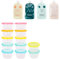Babymoov 20 Gourdes Réutilisables pour Bébé et Enfant, Contenance 150ml, en Plastique Recyclé, sans BPA, 100% Hermétiques & Badabulle Lot de 12 badabowls, Boîtes de conservation gradués 250ml