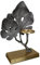 GILDE Teelicht Leuchter - 1 flammiger Teelichthalter aus Aluminium - für Kerzen oder Teelichter bis Ø 8 cm - Motiv Blätter - Farbe Silber Gold - Höhe 38 cm