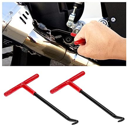 JNNJ 2 Stück Bremse Federhaken Auspuff, Auspufffeder Haken Abzieher Werkzeug, Motorrad Federzieher Bremse Federhaken Metall Federzug Haken T Für Motorrad Fahrräder