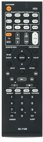 VINABTY Neu RC-712M Ersatz Fernbedienung RC-712M Fernbedienung Ersatz für Onkyo AV Receiver RC-712M RC712M TX-SA606X Remote Controller