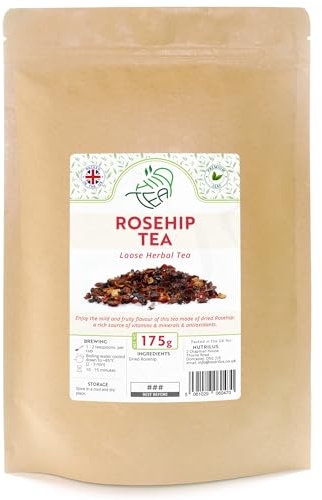 Rosehip Loose Tea – Wild Rose Fruit Infusion – Premium Dried Rose Hips - Herbal Tea (175g)