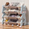 GOODS EMPORIUM Childrens Toy Storage Unit - Kids Storage Boxes for Living Room, Bedroom, Playroom, Daycare, and School. Toys Storage Organiser (Light Blue - Large - Bear)