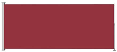 vidaXL Toldo Lateral retráctil para Patio Rojo 200x500 cm, Pantalla de jardín, toldo retráctil, toldos de Patio, Pantallas de jardín