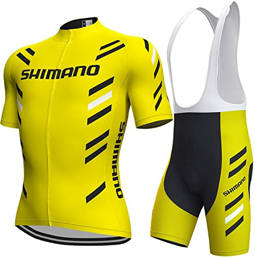 louizumify Radtrikot Kurzarm Anzug für Männer, Sommer Radsport Trikot Anzug für Männer, Radsport Anzug für Männer kurze Ärmel, atmungsaktiv schnell trocken Radsport Trikot Anzug