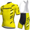 louizumify Radtrikot Kurzarm Anzug für Männer, Sommer Radsport Trikot Anzug für Männer, Radsport Anzug für Männer kurze Ärmel, atmungsaktiv schnell trocken Radsport Trikot Anzug