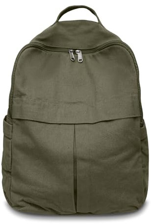 Boziee Canvas Rucksack Damen Cityrucksack Rucksäcke Daypacks Rucksackhandtaschen Schulrucksack für Damen Mädchen Teenager Schule Travel Arbeit Unisex (Grün)