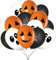 Halloween Deko Set, 35 Halloween Luftballons Dekoration Ballons, Orangen Schwarze Weiss Ballons fur Halloweenparty Kinder -35 Stk-