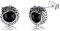 Dragon Earrings Sterling Silver Viking Rune Black Onyx Stud Earrings Vegvisir Jewellery Gifts for Women Men